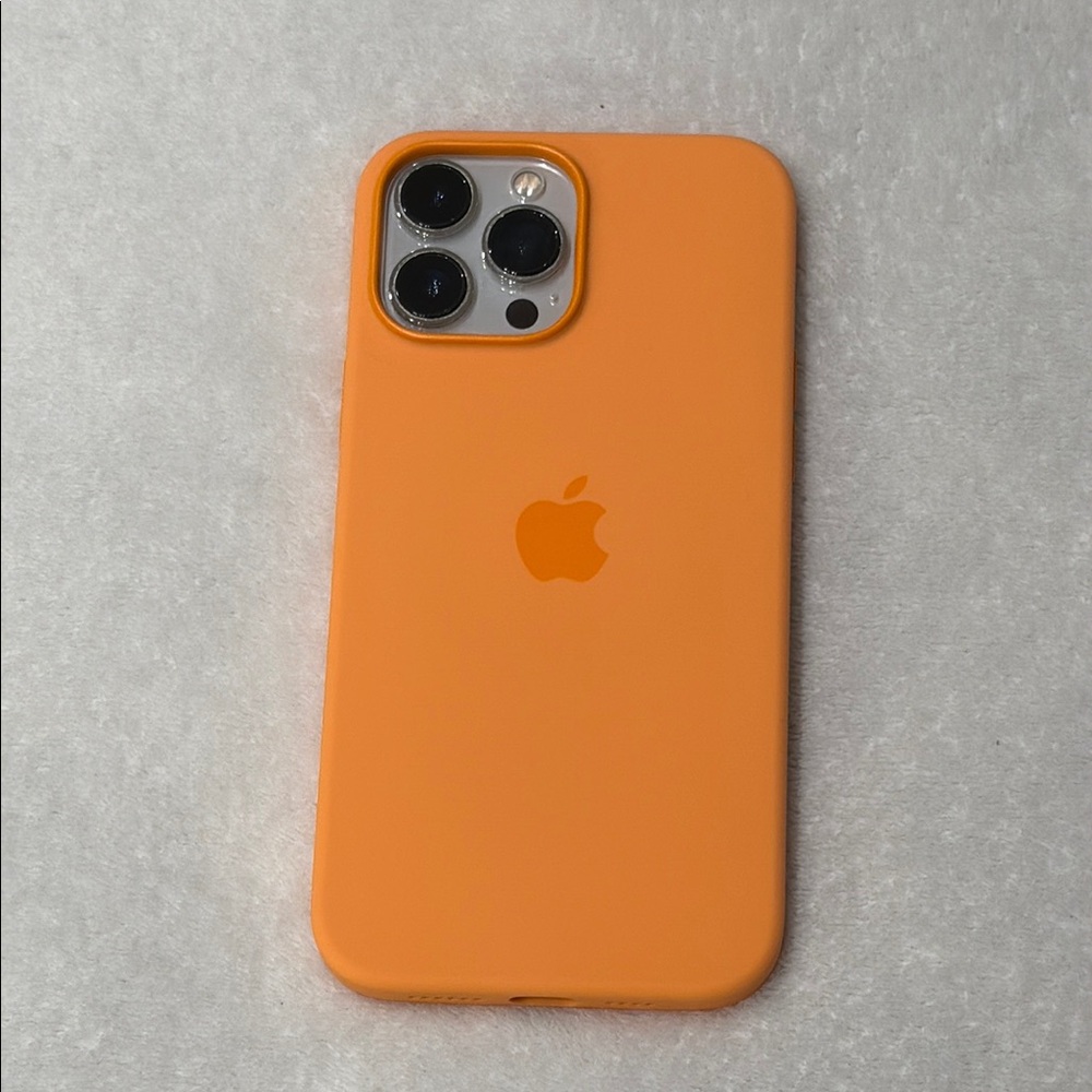 iPhone 13 Pro Max 6.7” Apple Orange Silicone Case for iPhone